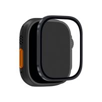 Puro Tempered Glass with Titanium Bezel for Apple Watch Ultra / Ultra 2 / Ultra 3M - Black
