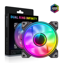 Gamemax Case Fan  DUAL RING INFINITY BK  Black
