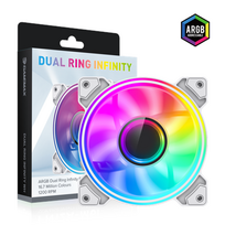 Gamemax Case Fan  DUAL RING INFINITY WH  White