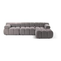 Iš boucle modulinė kampinė sofa šviesiai pilkos spalvos (su dešiniuoju kampu) Bellis – Micadoni Home