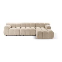 Iš boucle modulinė kampinė sofa smėlio spalvos (su dešiniuoju kampu) Bellis – Micadoni Home