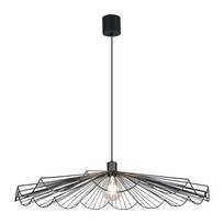 Juodos spalvos iš metalo kabantis šviestuvas ø 80 cm su metaliniu gaubtu Margarita – Reality