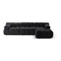 Iš boucle modulinė kampinė sofa antracito spalvos (su dešiniuoju kampu) Bellis – Micadoni Home