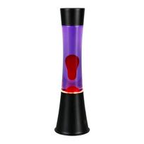Juodos spalvos lavos lempa LED (aukštis 39,5 cm) Etna – Reality