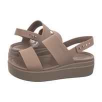 Crocs Brooklyn Low Wedge W Latte/Mushroom 206453-2EL (CR199-f) sandalai