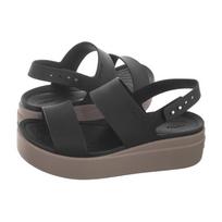 Crocs Brooklyn Low Wedge W Black/Mushroom 206453-07H (CR199-a) sandalai