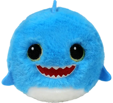 Pliušinis žaislas TY Bouncers baby Shark, blue, 10 cm