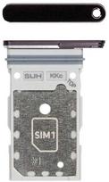 SIM kortelės laikiklis Samsung S908 S22 Ultra Dual Phantom Juodas originalus (service pack)