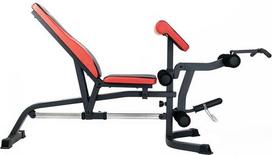 HMS Fitness LS3859 Adjustable weight training bench Adjustable backrest Adjustable seat Gym Black, Red