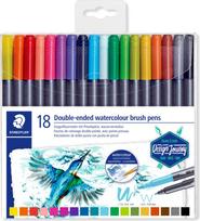 Staedtler – Duo Aquarel Brush – 18 pcs Assorted (3001 TB18)