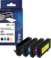 freecolor Patrone HP 934XL color BK/C/M/Y remanufactured - Wiederaufbereitet - Kompatibel