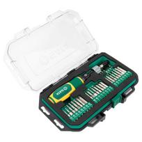 1/4" Dinometrinio atsuktuvo 1-6Nm ir keičiamų antgalių rinkinys [plok.,PZ,PH,torx] 33vnt.