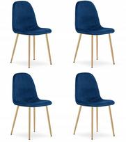 Leobert Kėdė PADVA - aksomas navy / ąžuolo kojos x 4 | 5903332024278 | 5903332024278