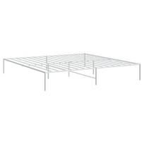 vidaXL Metalinis lovos rėmas, baltos spalvos, 193x203 cm