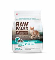 RAW PALEO, sausas pašaras su vištiena,žuvim sterilizuotoms katėms 250g