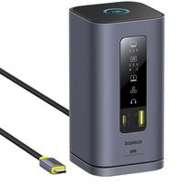 Baseus Spacemate USB-C 11w1 | 3x HDMI@60Hz | 2x USB-A 10Gb/s | 1x USB-C 10Gb/s | RJ45 | 2x USB-A | 1x USB-C (PD) | 1x Minijack 3,5mm szara | B00568101813-01 | 6932172659066