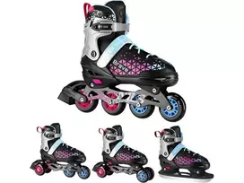 NH18190A BRAVE 4in1 PINK INLINE SKATES SIZE M. S(29-33) WITH WYM. TUL. ICE HOCKEY NILS EXTREME