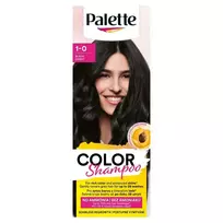PALETTE_Color Shampoo – plaukų dažų šampūnas, skirtas iki 28 plovimų, 1-0 Black