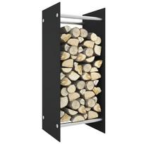 Stovas malkoms juodos spalvos 40x35x100cm grūdintas stiklas