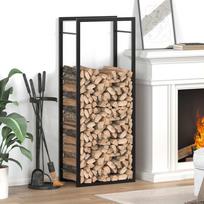 Stovas malkoms matinės juodos spalvos 50x28x132cm plienas