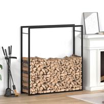 Stovas malkoms matinės juodos spalvos 110x28x116cm plienas