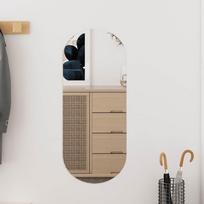 Sieninis veidrodis 25x60cm stiklas ovalo formos