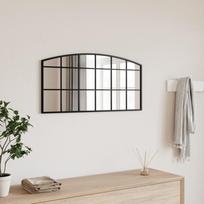 Sieninis veidrodis juodos spalvos 80x40cm geležis arkinis