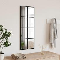 Sieninis veidrodis juodas 30x80cm geležis stačiakampis