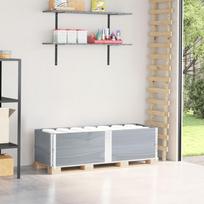 Padėklų apvadai 2vnt pilki 150x50cm pušies masyvas