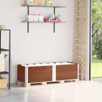 Padėklų apvadai 2vnt rudi 150x50cm pušies medienos masyvas