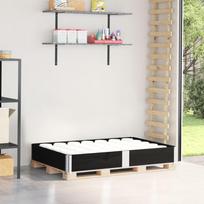 Padėklų apvadas juodas 150x100cm pušies medienos masyvas