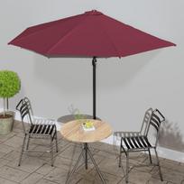 Balkono skėtis su aliuminiu stulpu raudonas 300x155x223cm