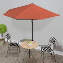 Balkono skėtis su aliuminiu stulpu terakota 300x155x223cm