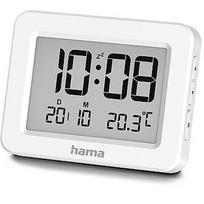 Hama kos digital alarm clock white 222205
