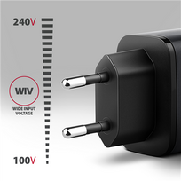AXAGON 67W Wall Charger, 2-Port (USB-A + USB-C) PD3.0/PPS/QC4+/SFC 2.0/Apple | ACU-PQ67