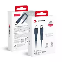 Forcell F-Energy C344 data transfer and charging cable | USB-C to USB-C | QC 4.0, PD | 60W | 1m | blue