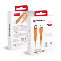 Forcell F-Energy C347 data transfer and charging cable | USB-C to USB-C | QC 4.0, PD | 100W | 1m | blue, orange