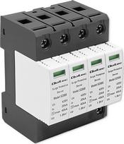Qoltec AC viršįtampių ribotuvas ir apsauginis įtaisas | 4P | 420 V | T2 | C