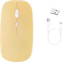 Belaidė kompiuterio pelė Bluetooth ir 2.4ghz (geltona)