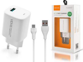 Greitas 18w Usb-c Pd Qc 3.0 įkroviklis su Micro Usb kabeliu