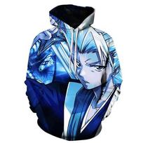 Anime stiliaus gobtuvai Bleach 3D Spausdinti megztiniai su gobtuvu Vyriški/moteriški laisvalaikio gatvės aprangos megztiniai Hiphopo megztiniai Unisex madingi palaidinės L