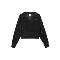 Nike Sportswear Logotipo Trumpas Džemperis Moteriški Viršutiniai Drabužiai Juodas DV7815-010 M