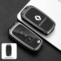 Cinko lydinio odos TPU automobilio sulankstomas nuotolinis raktų krepšys, skirtas Renault Logan 2 Stepway Sandero Clio 5 Arkana Captur Kadjar 2019 2020 2021 m. gray