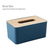 Nordic Style servetėlių dėžutė su mediniu dangteliu ir nuotolinio valdymo pulteliu svetainei ar restoranui. Small size: 16*12*9.5