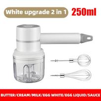 Wireless Mini Mixer Electric Food Blender Handheld Mixer Egg Beater Automatic Cream Food Cake Baking Dough Mixer AVE 250ml balta