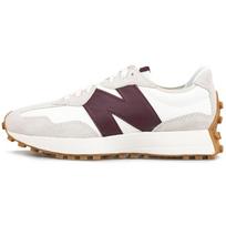 New Balance 327 Balti Tamsiai Raudoni Moteriški Kedai Šviesiai Pilki WS327KA EU 40.5 pilka/tamsiai raudona spalva