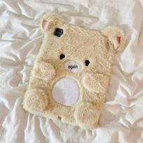 Rilakkuma pliušinis apsauginis dėklas iPad 11-9 kartoms iPad Pro 11 (2024) kremas baltos spalvos