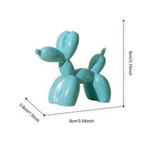Balion Dog Desktop Ornamentas Svetainės Skulptūra Dekoras Šiaurietiško stiliaus Figūrėlės Derva Kūrybiška gyvūnų amatų statula Namų menas Dovana WBL mėlyna