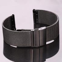 Laikrodžio apyrankė nerūdijančio plieno Laikrodžio apyrankė Sidabrinė Juoda Milano Metalinės Laikrodžio apyrankės 16mm 18mm 20mm 22mm Moteriški vyriški dirželio priedai 18mm