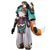 Gorou Cosplay kostiumas kelnės Lapės uodegos ausys Helovino kostiumas moteriai Vyras Anime drabužiai Uniforma Disfraces Hombre L-(Full set+wig)
